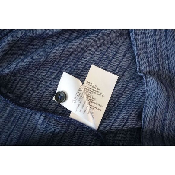 Tommy Bahama ST226446RS Men’s Sz Medium Island Navy Striped S/S Polo Shirt - Picture 6 of 8